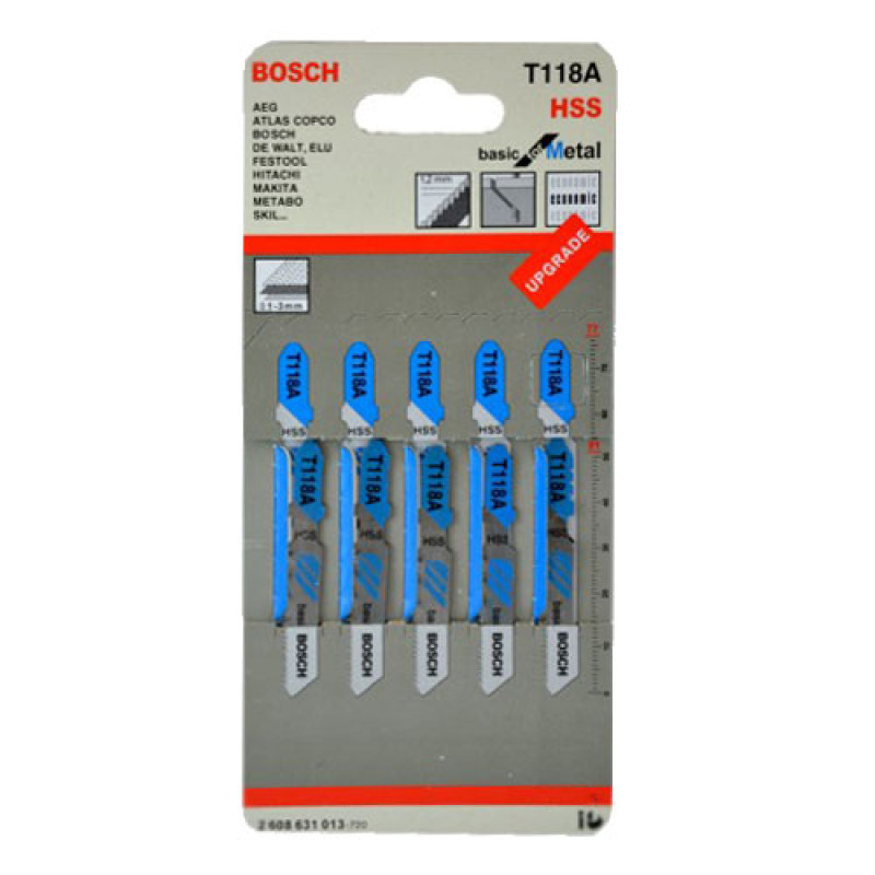 Полотно для лобзика Bosch T118A HSS по металу