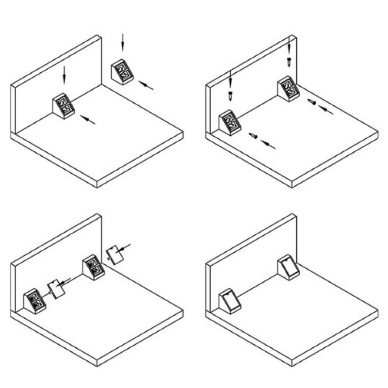 Монтажный уголок одинарный 100 шт