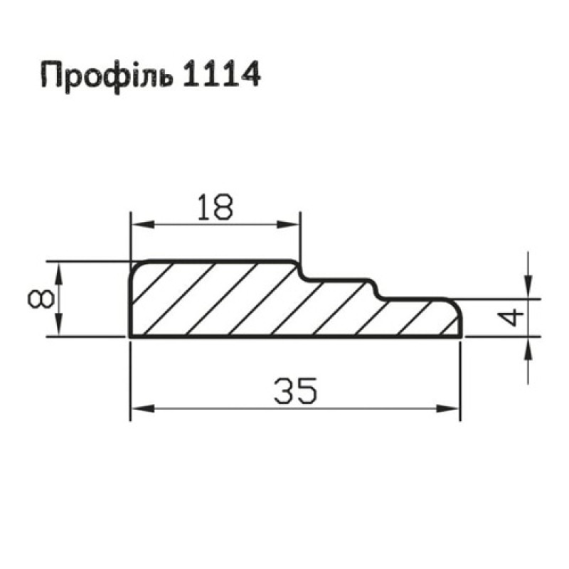 МДФ профіль накладка AGT 1114