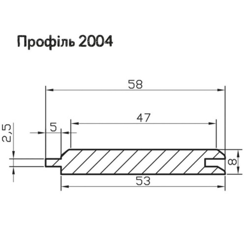МДФ профіль наповнення AGT 2004