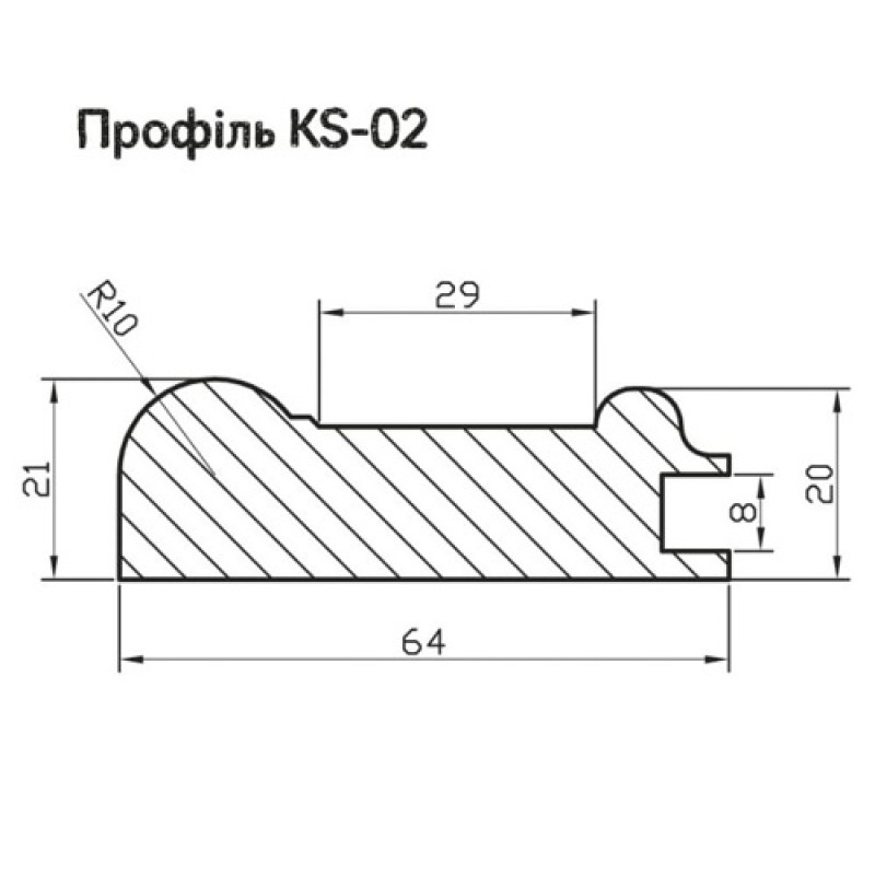 МДФ профіль рамковий AGT KS-02
