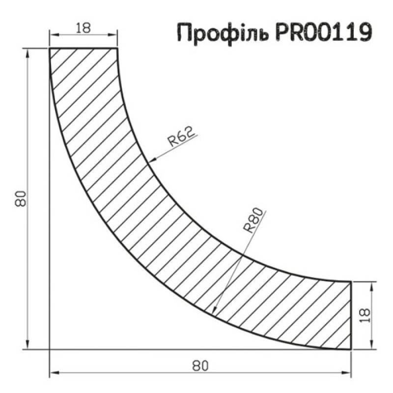 МДФ профіль AGT PR00119