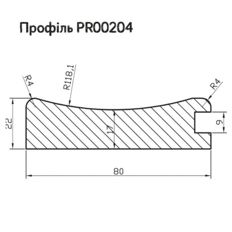 МДФ профіль рамковий AGT PR00204
