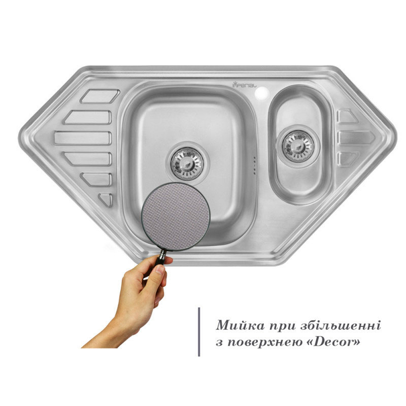 Кухонна мийка Imperial 9550C 0.8 мм Decor