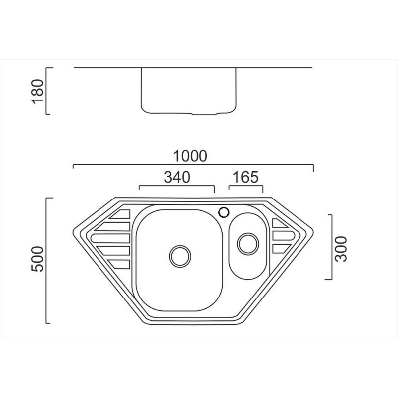 Кухонна мийка Imperial 9550C 0.8 мм Decor