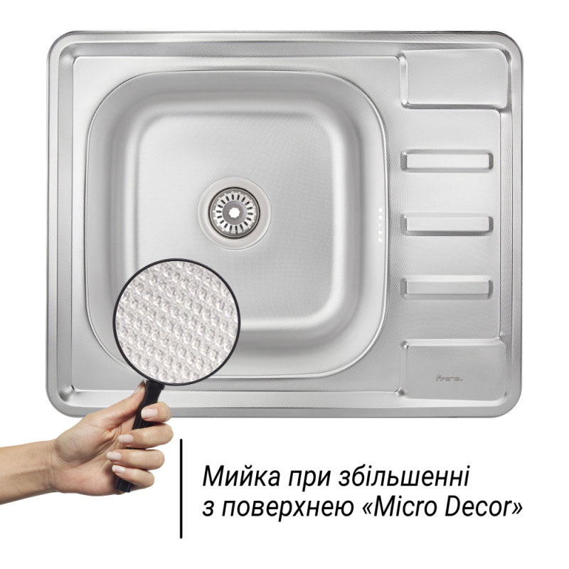 Мийка кухонна Imperial 6350 0.8 мм Micro Decor