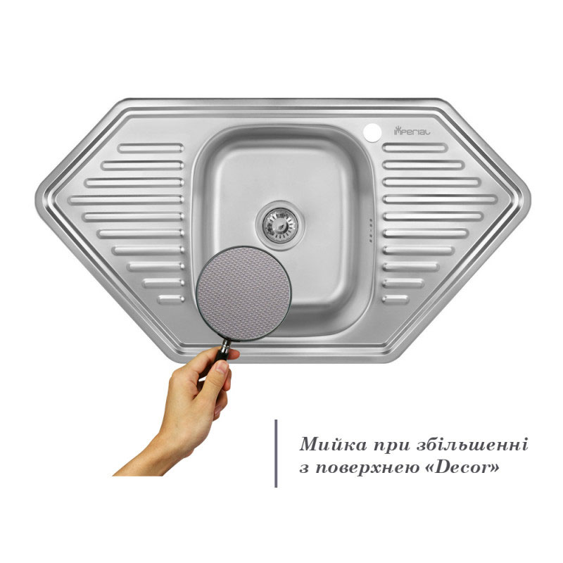 Кухонна мийка Imperial 9550D 0.8 мм Decor