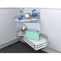 Механизм Combi`S в угловой модуль 900 Inoxa Ellite 845BEY/DX правый хром/белый (2 полки)