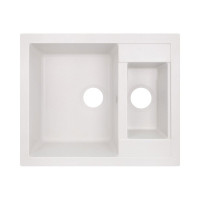 Гранитная мойка двойная Lidz 615x500/200 WHI-01