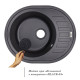 Кухонна мийка гранітна Lidz 620x500/200 BLA-03