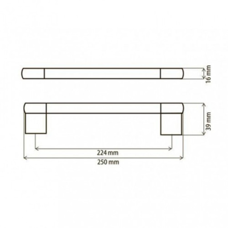 Ручка для мебели SS 8050/224 (аналог)