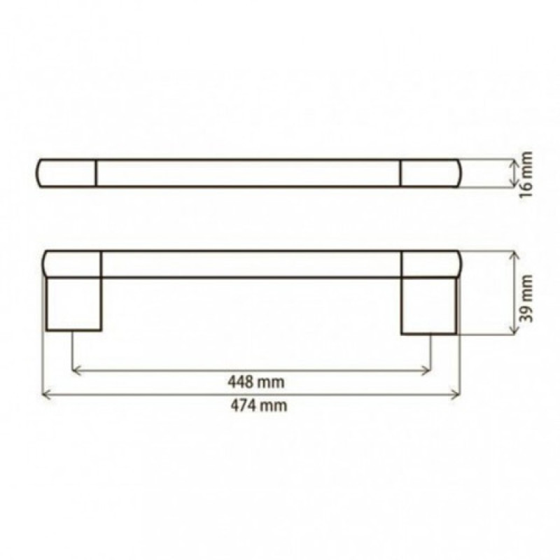Ручка для мебели SS 8050/448 (аналог)