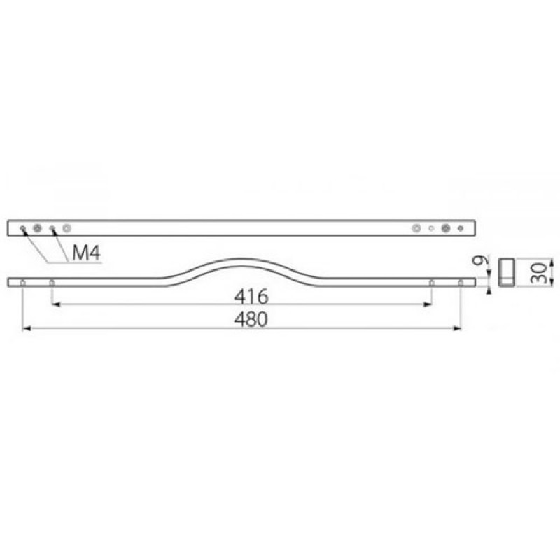 Ручка меблева GTV Doppio 416 хром