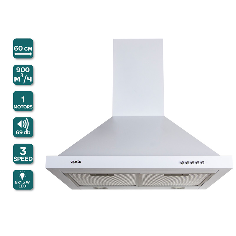 Кухонна витяжка Lazio 60 WH (900)