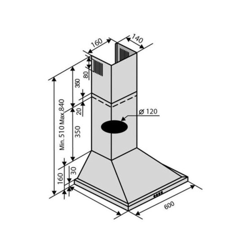 Кухонна витяжка Lido 60 WH (450)