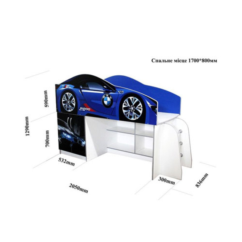 Детская кровать комната Bed Room №4 2050х836 (cп.м. 1700х800)