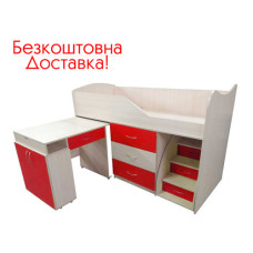 Кровать комната Bed Room №5+стол 1840х860 (сп.м. 1800х800)