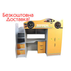 Кровать комната Bed Room №1 серия "Форсаж"+комод 3 (сп.м 1700*800)