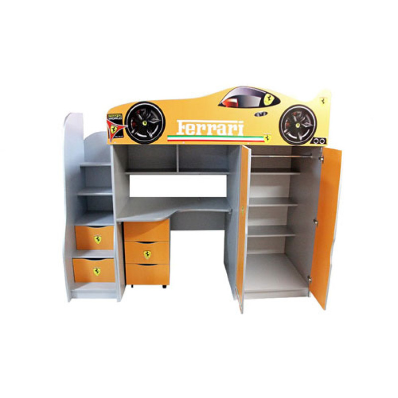 Детская кровать комната Bed Room №1 серия "Форсаж"+комод 3 (сп.м 1700*800)