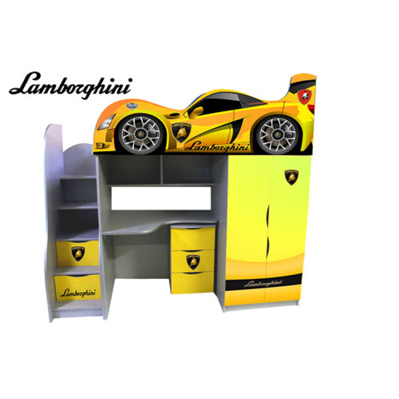 Детская кровать комната Bed Room №1 серия "Драйв"+комод 3 (сп.м 1700*800)