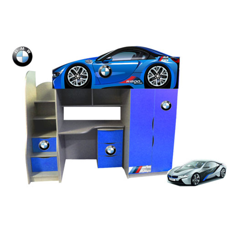 Детская кровать комната Bed Room №1 серия "Бренд"+комод 3 (сп.м 1700*800)