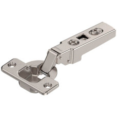 CLIP стандартна петля 100°, накладна, без пружини, чашка петлі: на шурупи, Нікелірів.