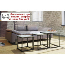 Стол журнальный Кубо Белый бархат