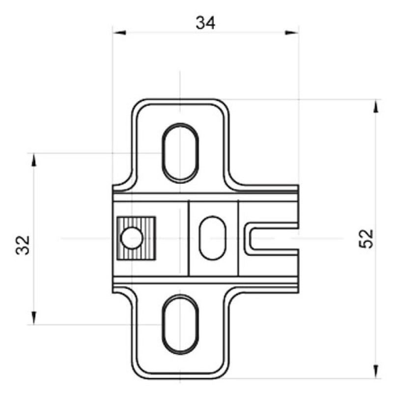 Мебельная петля Mini (накладная) Slide-On Muller