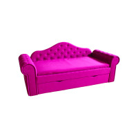 Кровать детская Melani 2250x900 ящик + бортик ткань рогожка