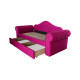 Детская кровать Melani 2250x900 ящик + бортик ткань рогожка