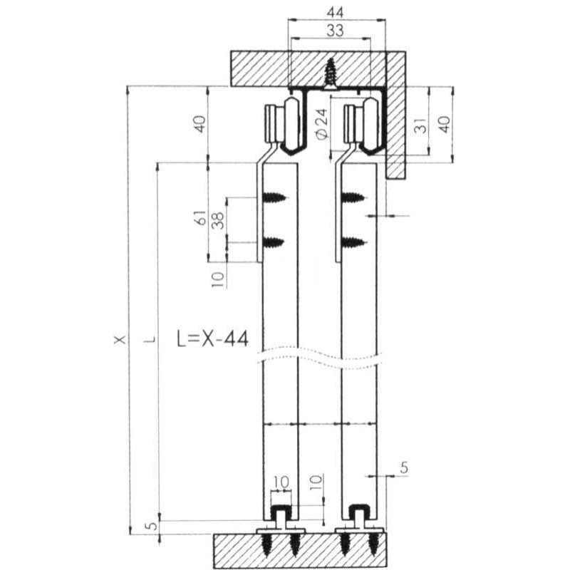 Комплект роликів SKM-321R / L