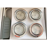 Набір 4 світильника+Трансформатор HY105W 12V/20W (Сатин, Хром) 